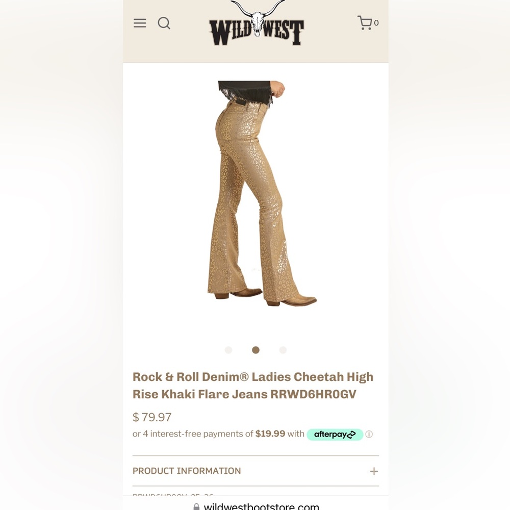 GOLD DENIM CHEETAH JEANS